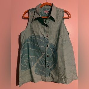 Sig Zane top, light blue, size XL